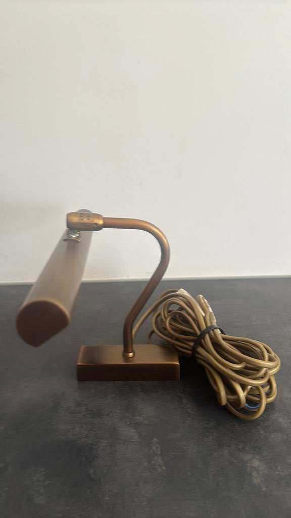 Pianolamp - schilderijlamp koper - Messing, Huis en Inrichting, Lampen | Wandlampen, Ophalen of Verzenden, Zo goed als nieuw, Metaal