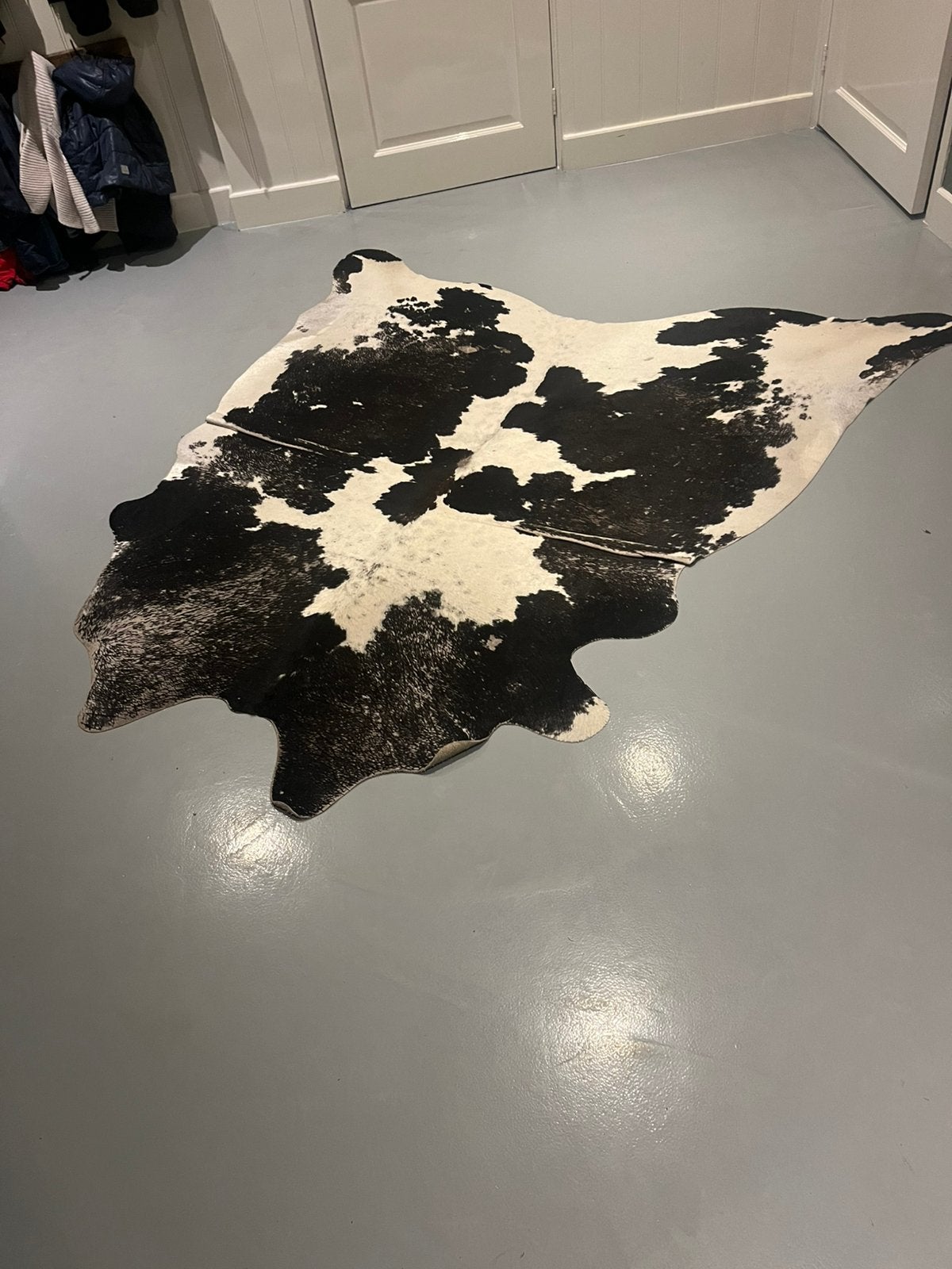 Koeienhuid - vloerkleed - 220x200, Gebruikt, 200 cm of meer, Ophalen of Verzenden, 200 cm of meer