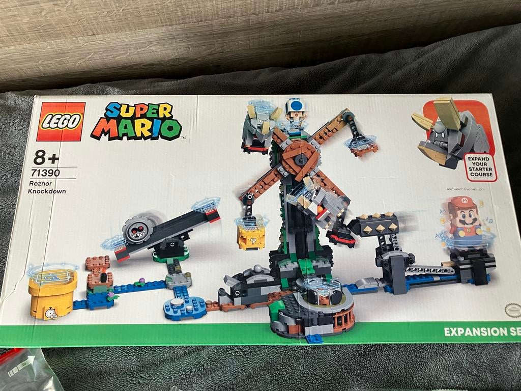 Lego Super Mario Reznor Knockdown (71390) z.g.a.n., Lego, Ophalen of Verzenden, Zo goed als nieuw, Compleet