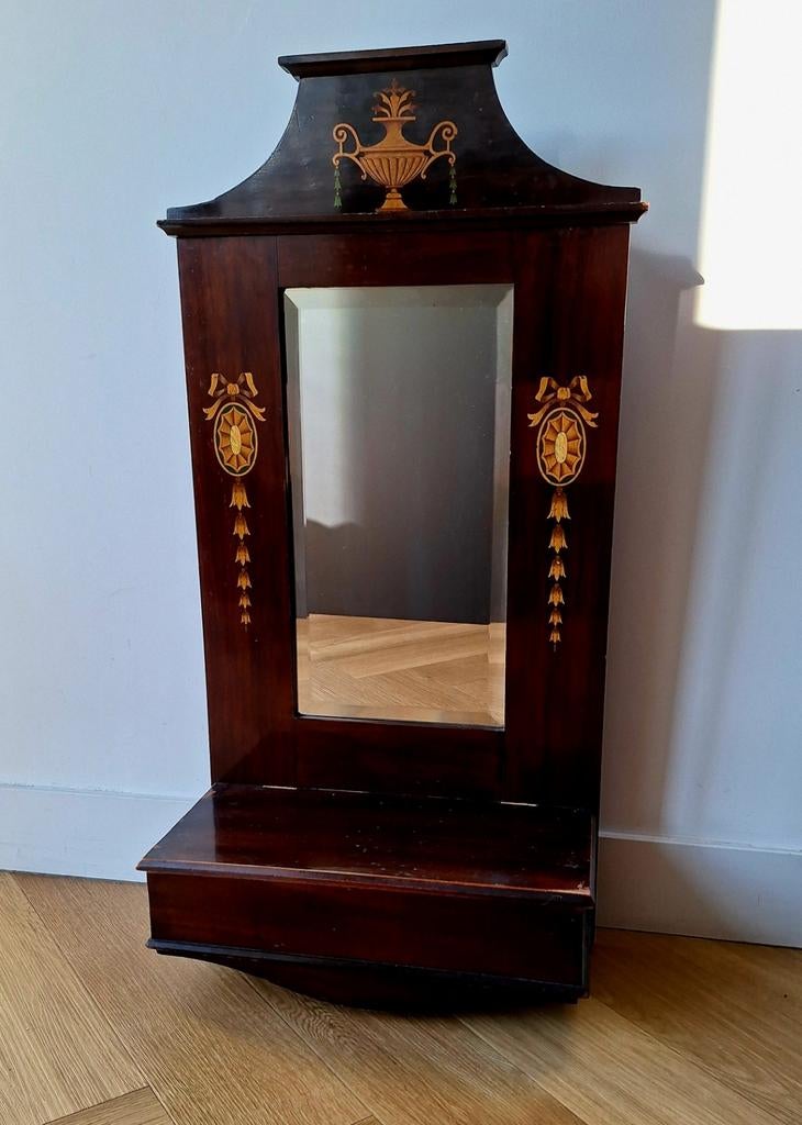 Antieke Spiegelkast / Toiletkast, Ophalen of Verzenden, Rechthoekig, Minder dan 50 cm, Minder dan 100 cm
