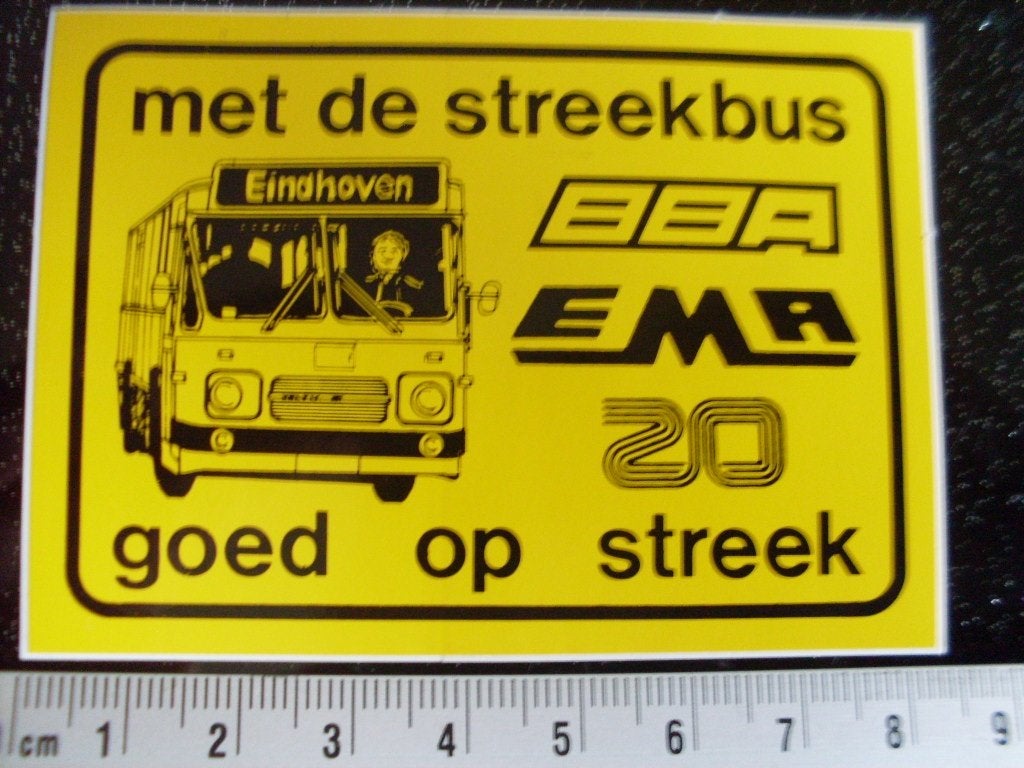 sticker met de streekbus goed op streek BBA EMA ZO bus, Verzenden, Zo goed als nieuw, Bedrijf of Vereniging