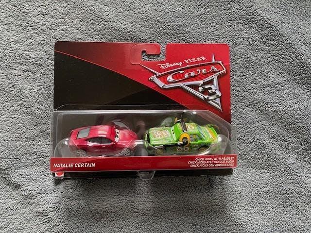 Disney Pixar Cars Natalie Certain & Chick Hicks with headset, Ophalen of Verzenden, Nieuw