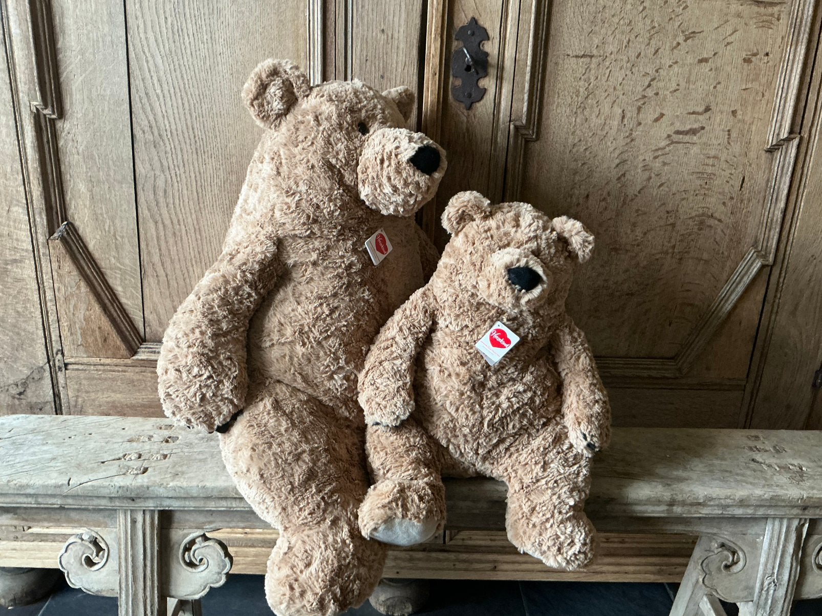 NIEUW set Hermann Teddy grote knuffel beren 70 en 50 cm, Ophalen of Verzenden, Nieuw, Beer