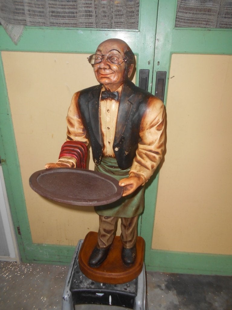 Oud Beeld van een Butler, Ophalen, Gebruikt, Mens