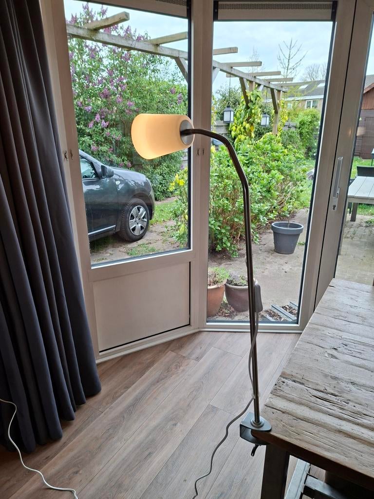 Vintage IKEA BASISK Klemlamp K9501 - Zwanenhals 72cm, Huis en Inrichting, Ophalen of Verzenden, Gebruikt, Vintage, Modern, Scandinavisch