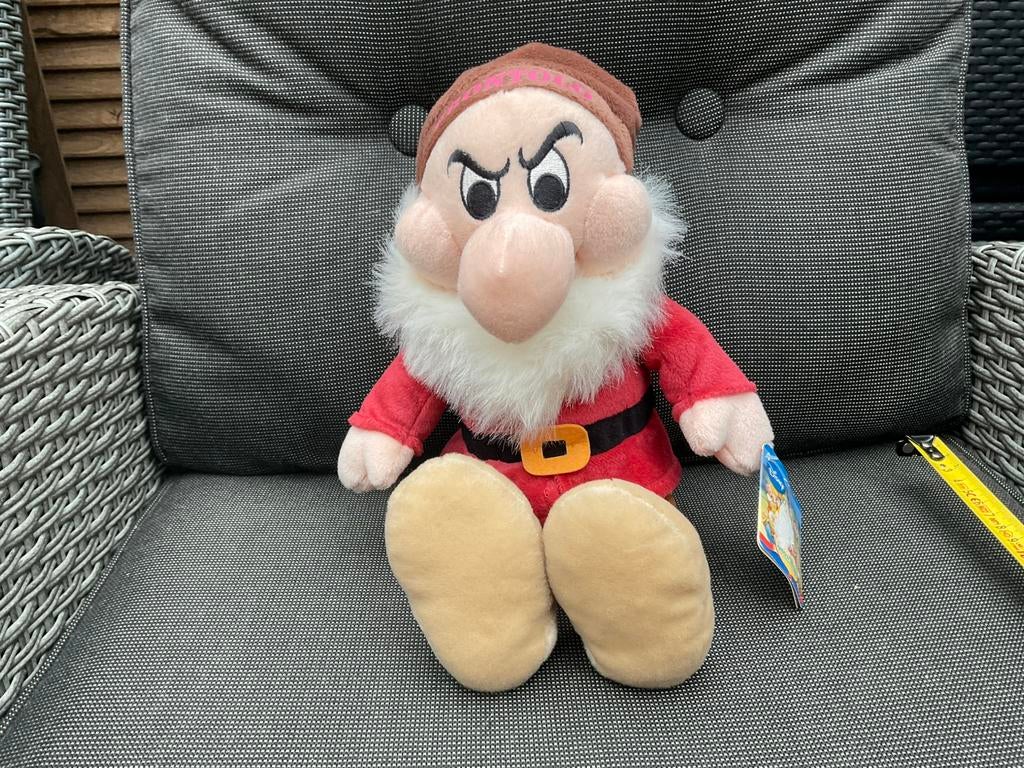 Nieuwe grote Disney Grumpy knuffel ca 40cm van Sneeuwwitje, Verzamelen, Ophalen, Sneeuwwitje of Doornroosje, Nieuw, Knuffel
