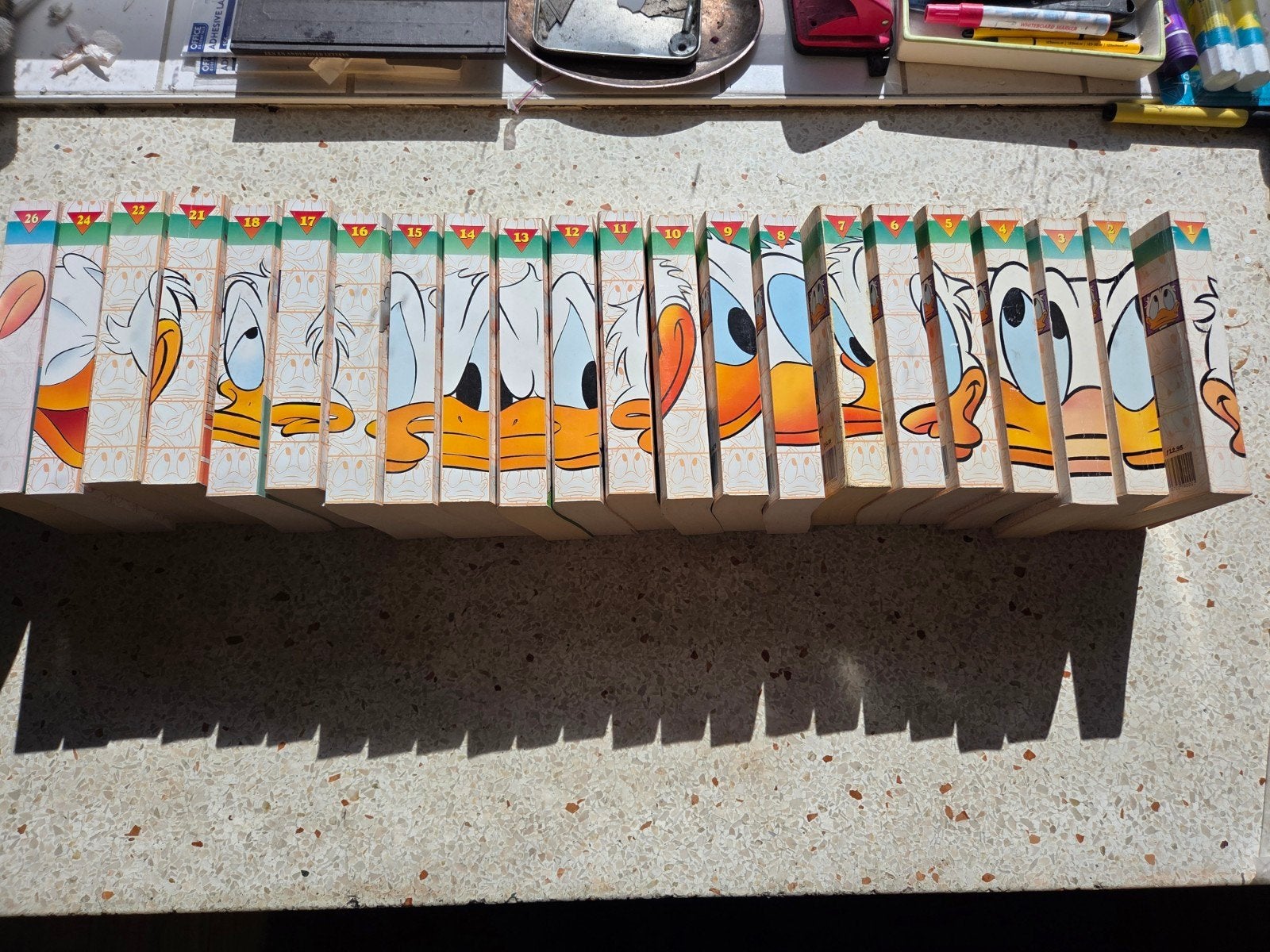 donald duck dubbelpockets 1e reeks 1t/m 26(-23 en 25), Complete serie of reeks, Verzenden, Gelezen