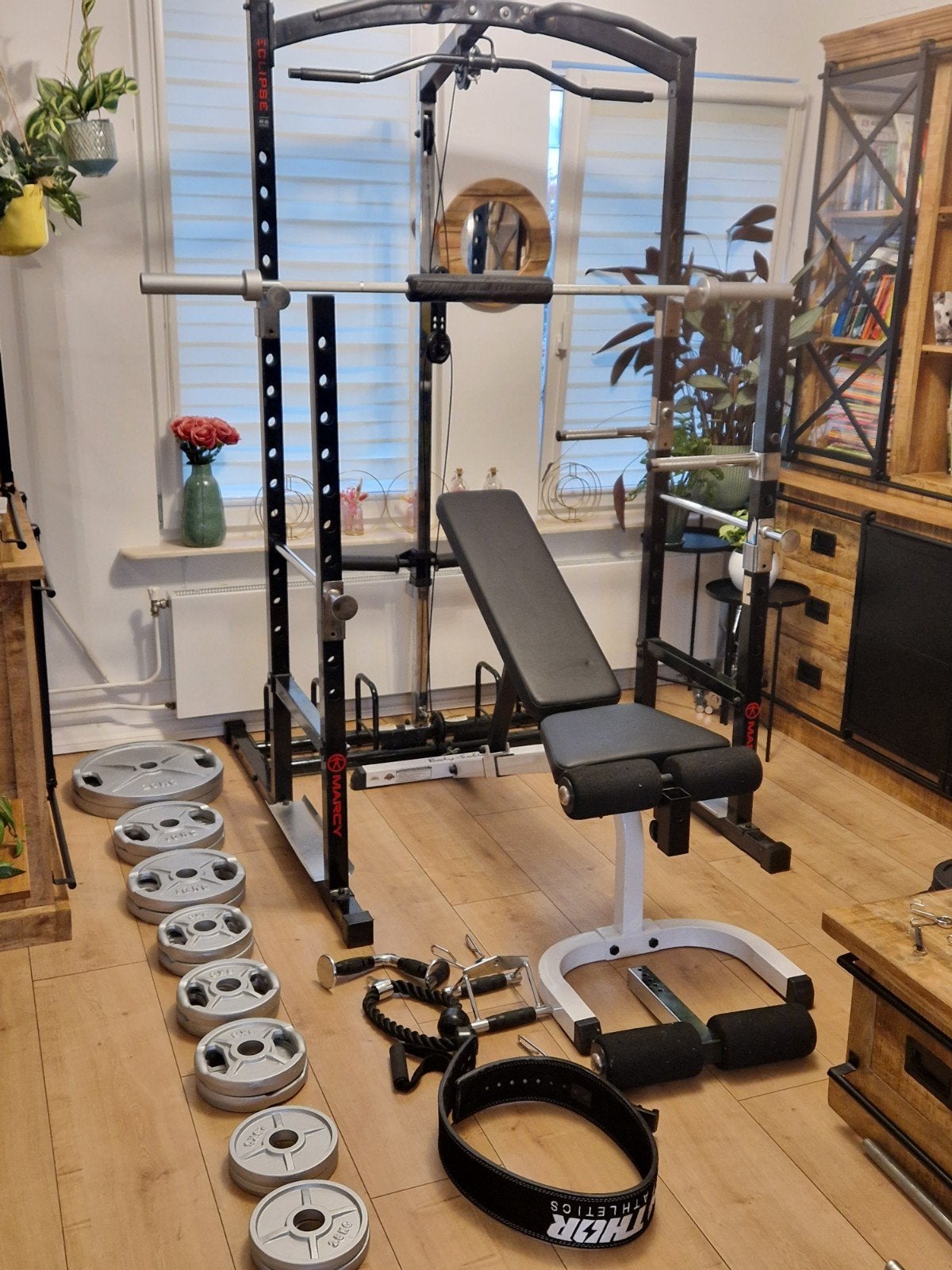 compleet fitness set met 120kg olympische gewichten, Sport en Fitness, Ophalen, Zo goed als nieuw, Overige typen