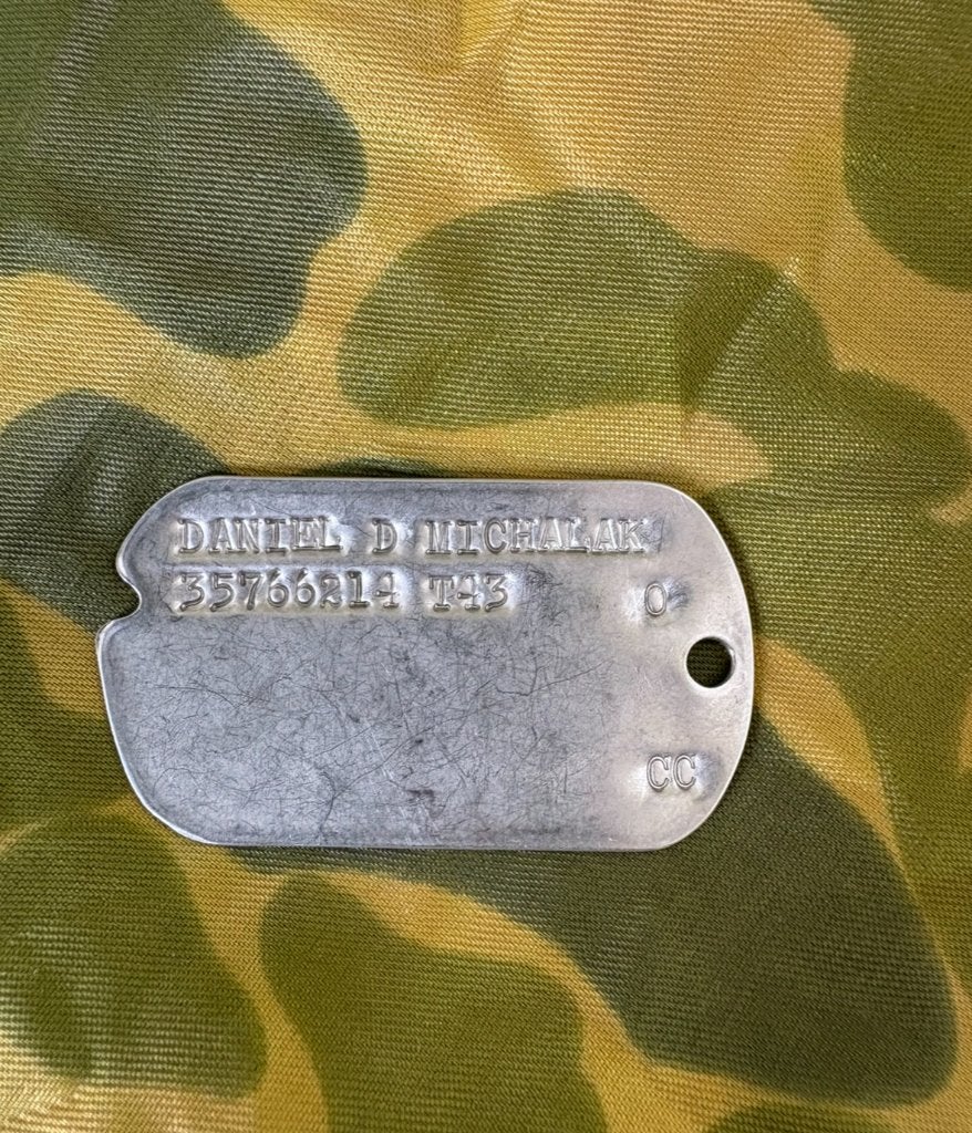 Tweede wereldoorlog US Dogtag Daniel D Michalak, Verzamelen, Militaria | Tweede Wereldoorlog, Ophalen of Verzenden, Landmacht