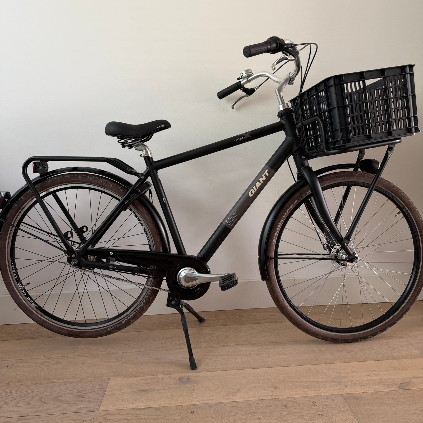 Giant Triple X herenfiets 28” mat zwart handremmen, Fietsen en Brommers, Fietsen | Heren | Herenfietsen, 53 tot 57 cm, Ophalen