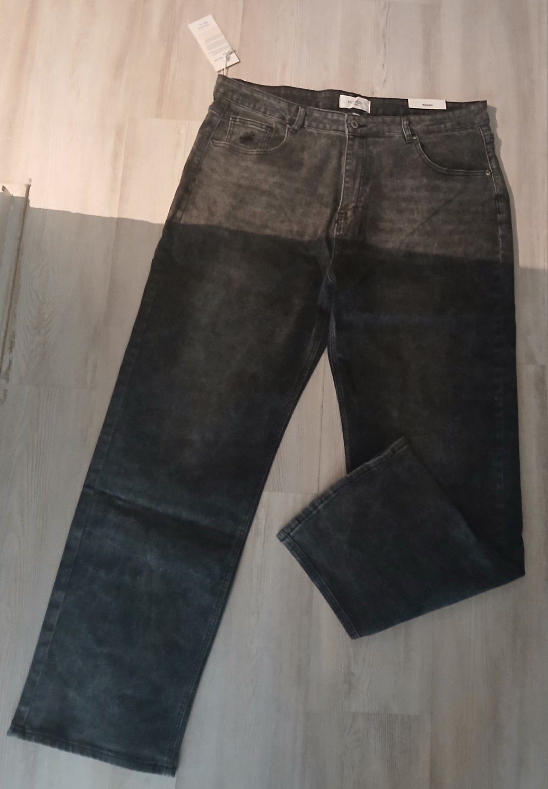 Dames monday jeans - Donker grijs ripped details - Maat 52, Curved Angels, Ophalen of Verzenden, Nieuw, Grijs