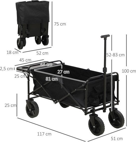 Strandkar – Bolderkar – Transportkar, Corvance B.V., Verzenden, Nieuw, Corvancebol@gmail.com