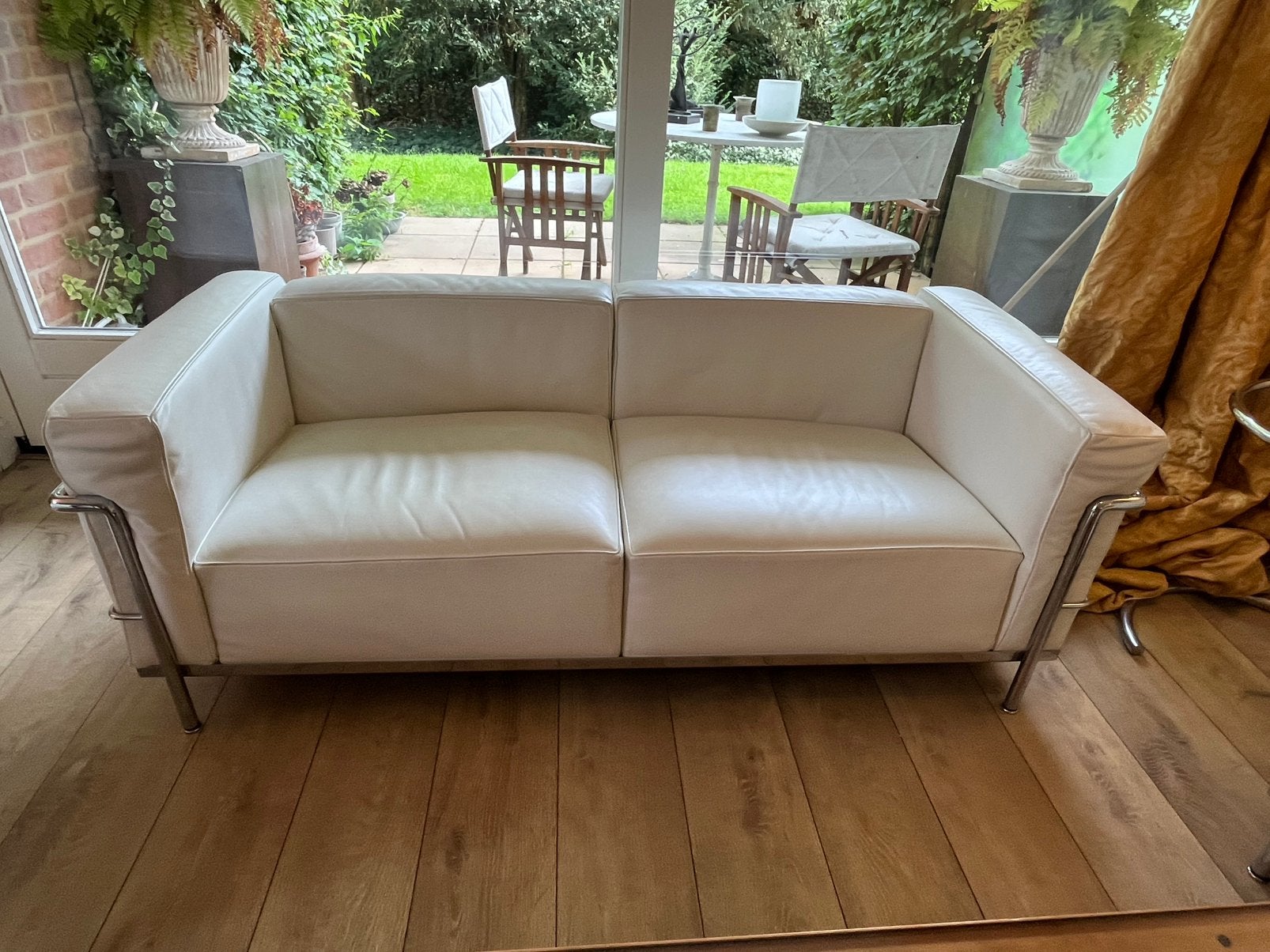 Le Corbusier de Cassina LC3 Grand Confort (2-zits), Ophalen of Verzenden, Gebruikt, 75 tot 100 cm, Tweepersoons