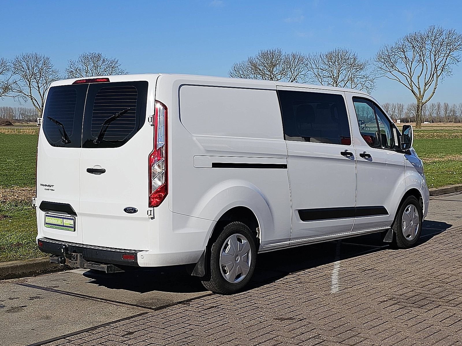FORD TRANSIT CUSTOM 2.0 l2h1 dubbele cabine, 4 cilinders, 1470 kg, Wit, Bedrijf