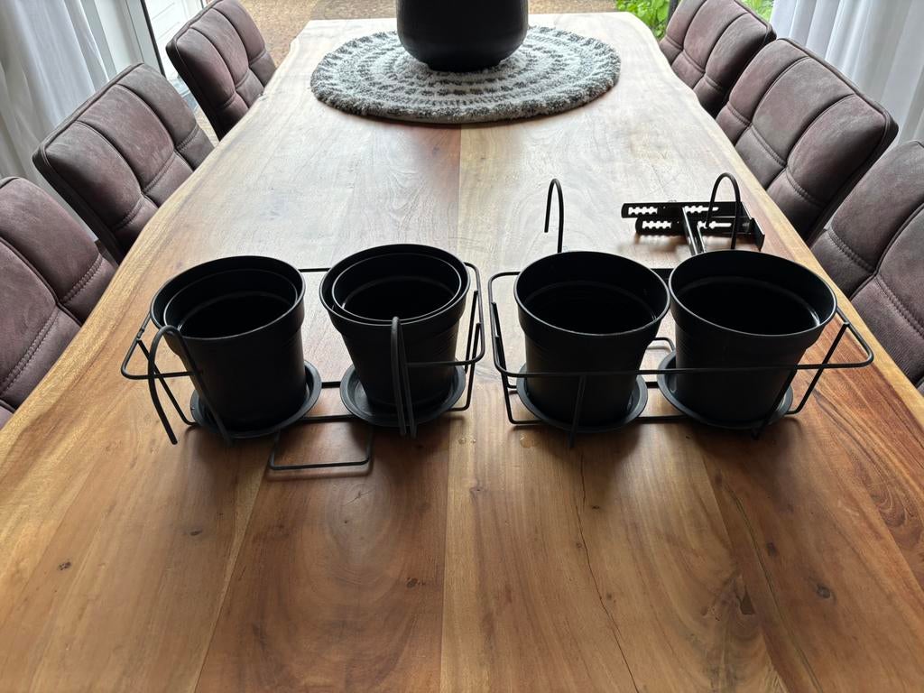 2 plantenrekjes voor aan het balkon, Tuin en Terras, Bloembakken en Plantenbakken, Gebruikt, Minder dan 30 cm, Balkon, Minder dan 60 cm