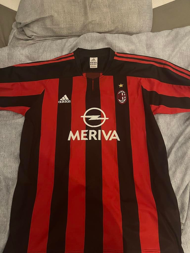 AC Milan retro Thuisshirt maat L, Maat L, Ophalen of Verzenden, Zo goed als nieuw, Shirt