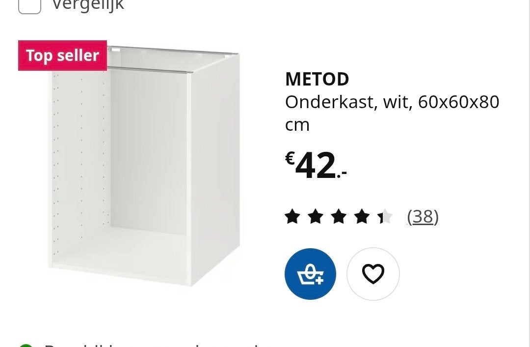 Ikea Metod onderkast 60cm breed - nieuw, Ophalen, Nieuw, 50 tot 100 cm, Minder dan 100 cm