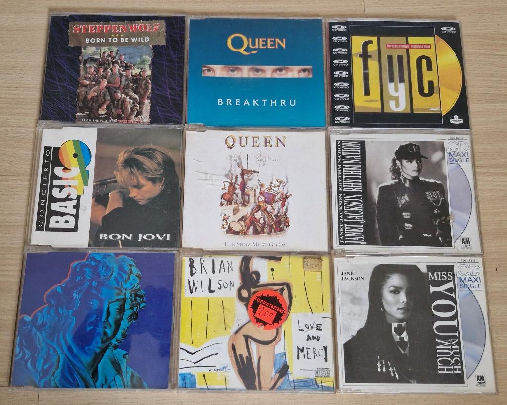 35 CD singels pop rock (Janet Jackson, Queen, Bon Jovi...), Ophalen of Verzenden, Gebruikt, Overige genres