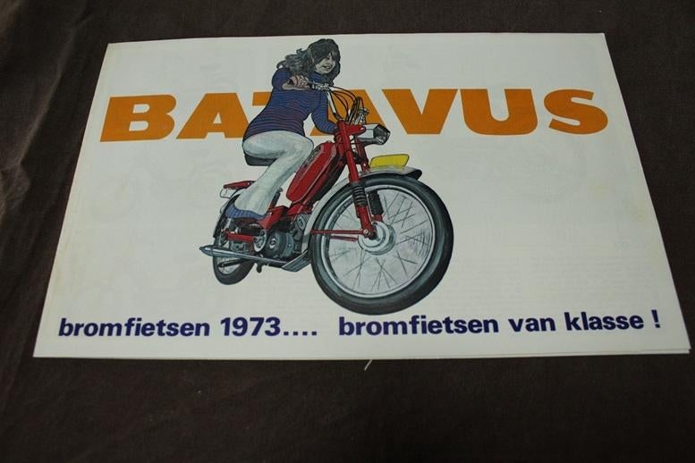Batavus 1973 bromfiets verkoop folder TS49 GOGO Batavette, Ophalen of Verzenden, Gebruikt