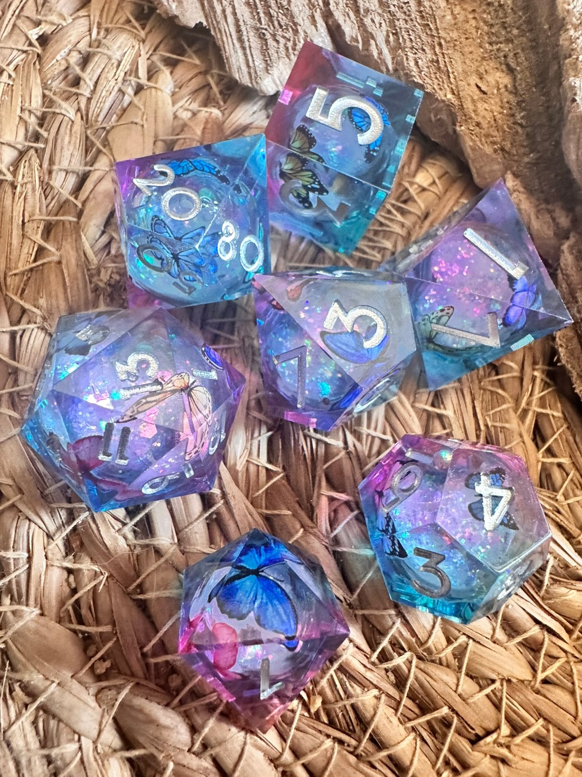 DND dice / vlinders / dobbelstenen / RPG / D&D / Nieuw, Ophalen of Verzenden, Nieuw