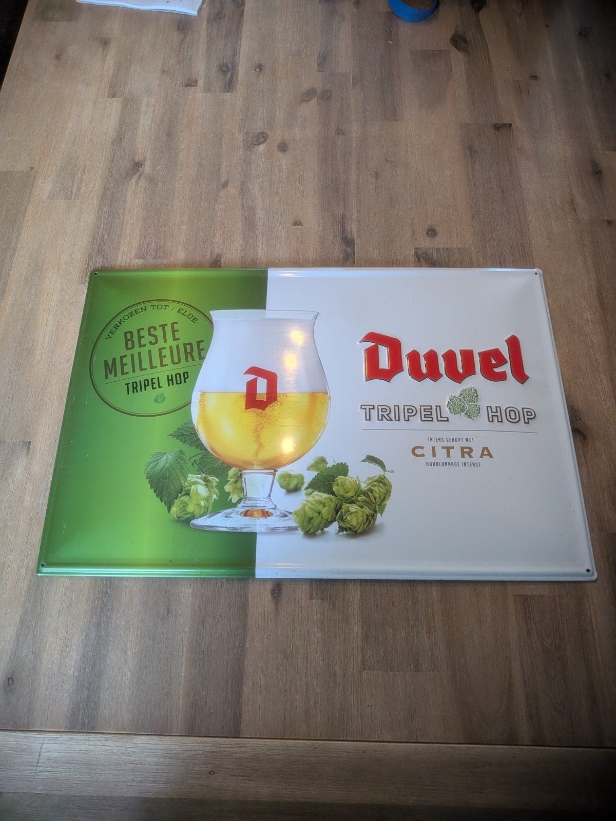 Duvel Tripel Hop Citra Reclamebord, Ophalen of Verzenden
