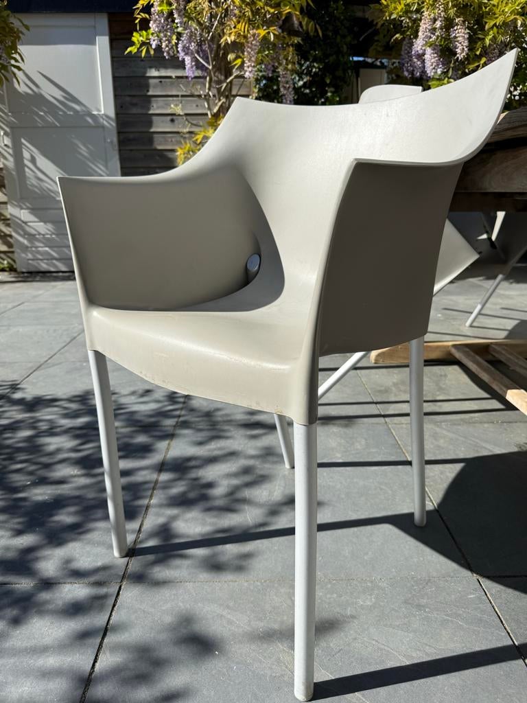 Kartell Dr. No tuinstoelen - Set van 4 of 6 - Grijs, Ophalen, Zo goed als nieuw, Kunststof, Stapelbaar