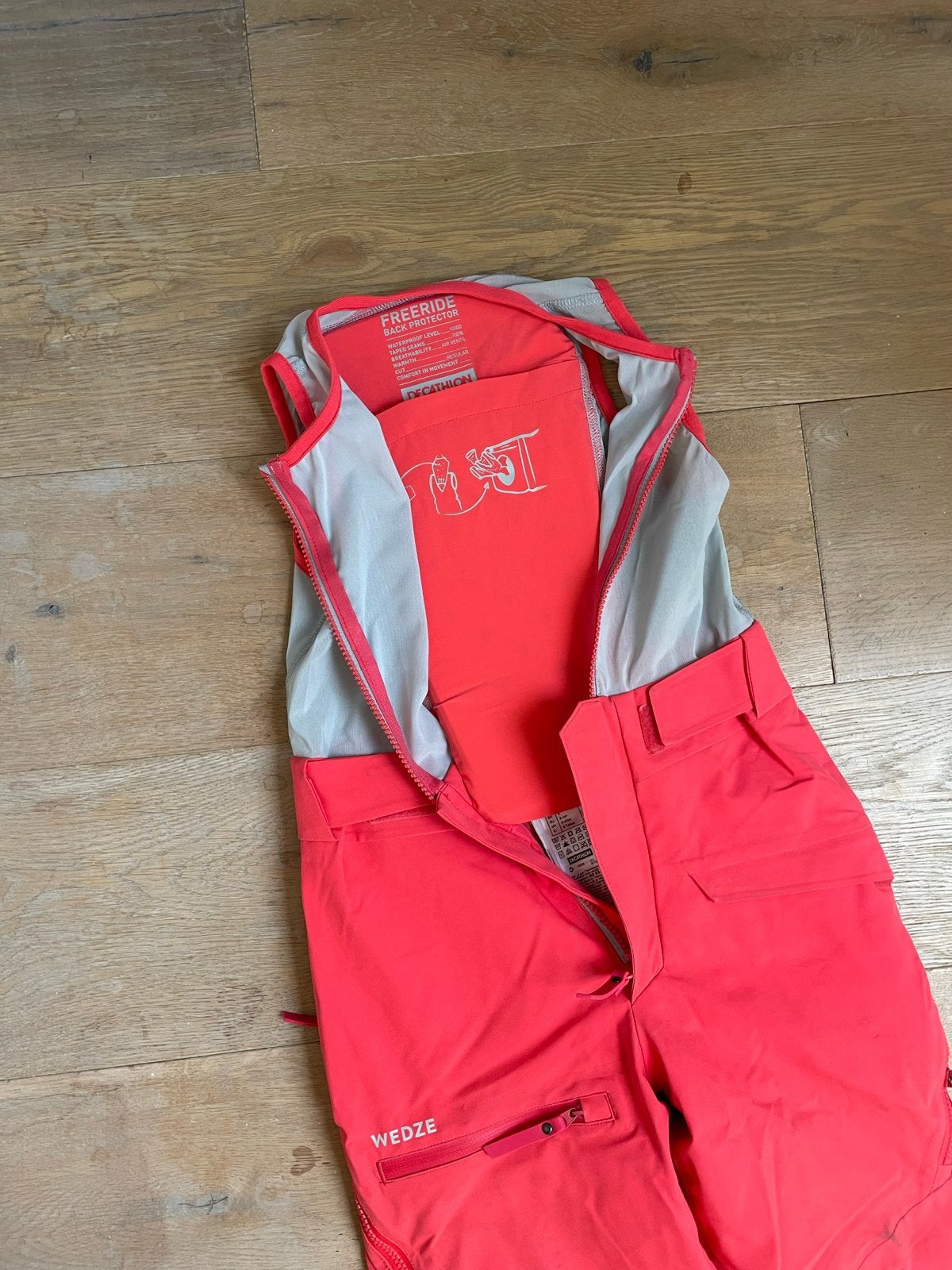 Wedze ski broek met rugprotector - Maat 125-132, Ophalen of Verzenden, Zo goed als nieuw, Maat 128