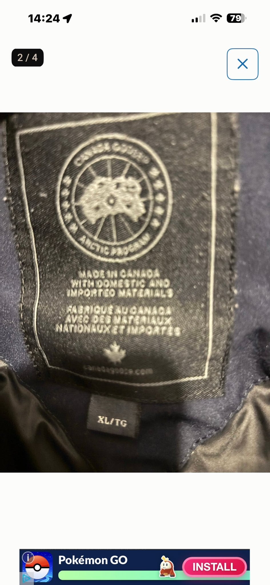 Canada Goose jas heren XL - Zo goed als nieuw, Ophalen of Verzenden, Zo goed als nieuw, Maat 56/58 (XL), Blauw