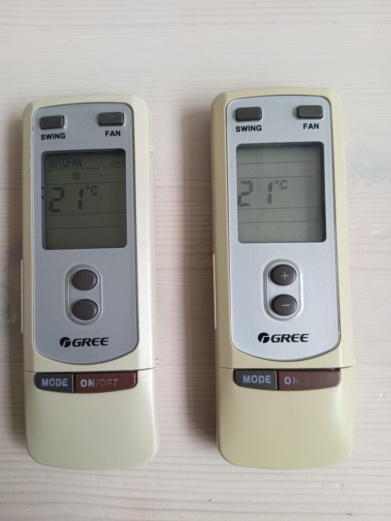 GREE Y512 airco afstandbediening, Gebruikt, Minder dan 60 m³, 3 snelheden of meer, Ophalen of Verzenden