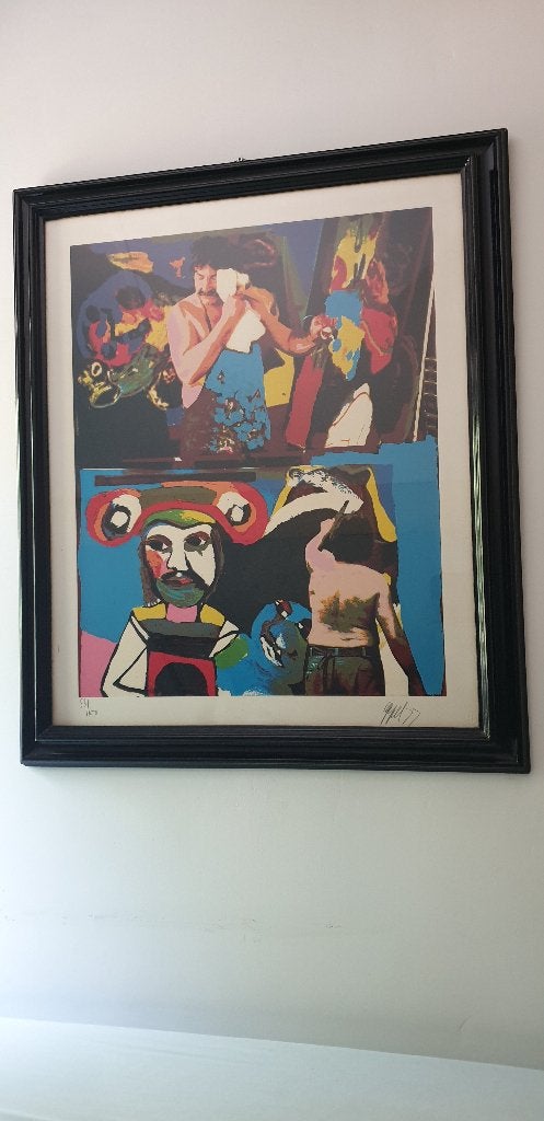 Grote Zeefdruk Karel Appel, Genummerd, Ophalen, Zeefdruk