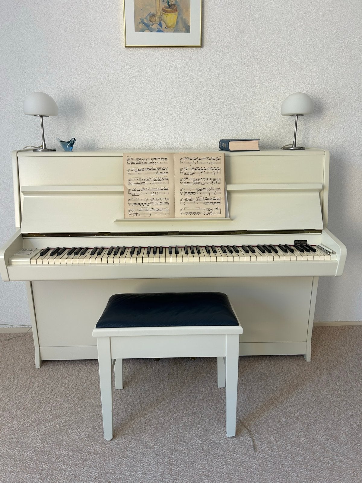 Rösler Piano - Wit, Gebruikt, Goede Staat, Muziek en Instrumenten, Ophalen, Gebruikt, Wit, Piano