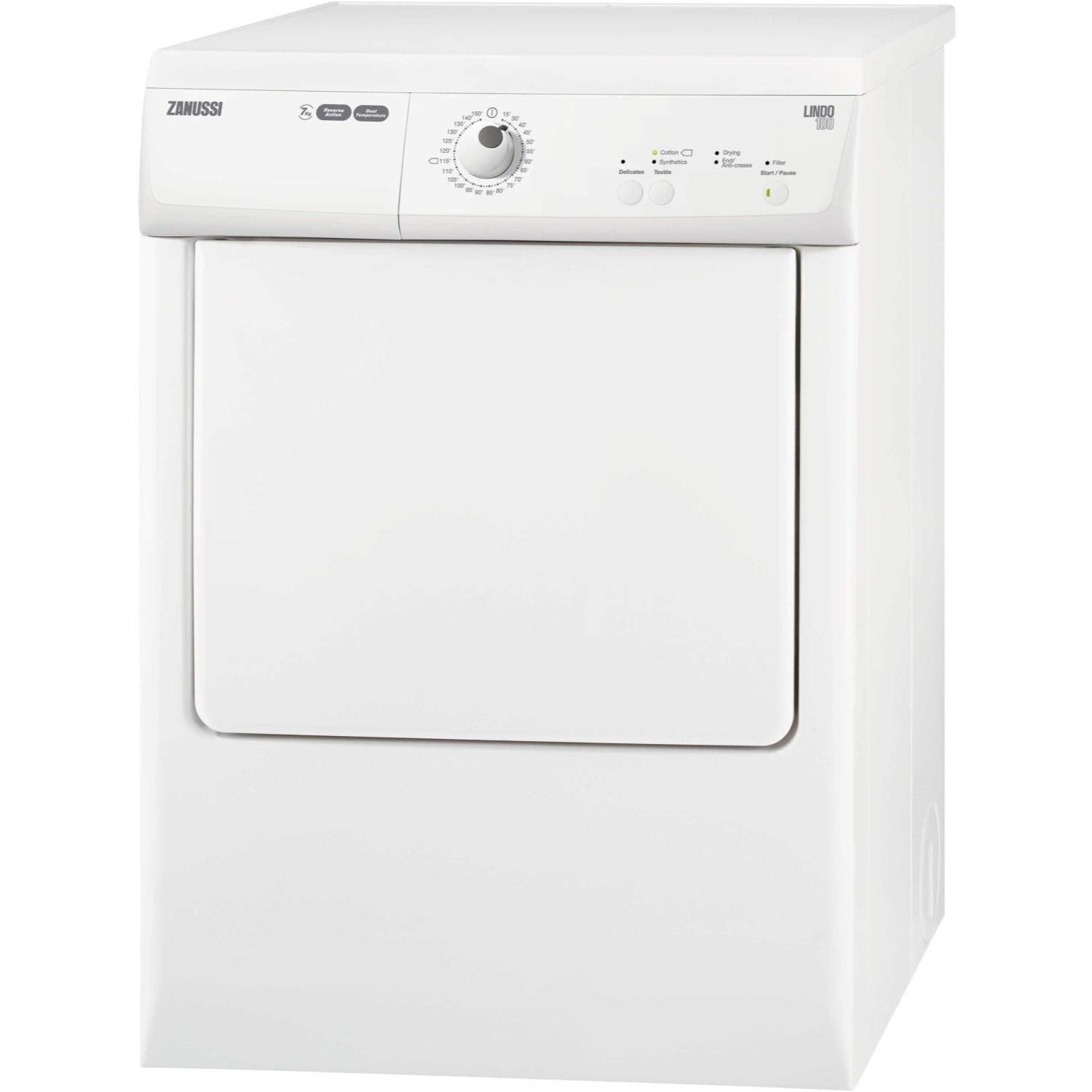 Zanussi LINDO 100 ZTE7100PZ Luchtafvoerdroger 7 kg, Witgoed en Apparatuur, Wasdrogers, Ophalen, 6 tot 8 kg, Gebruikt, Luchtafvoer