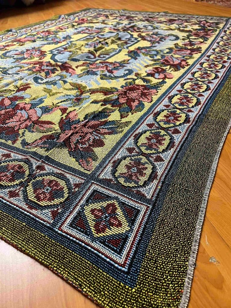 Victoriaans patroon kleed 183/133 cm, Gebruikt, Blauw, Etten-Leur, 150 tot 200 cm