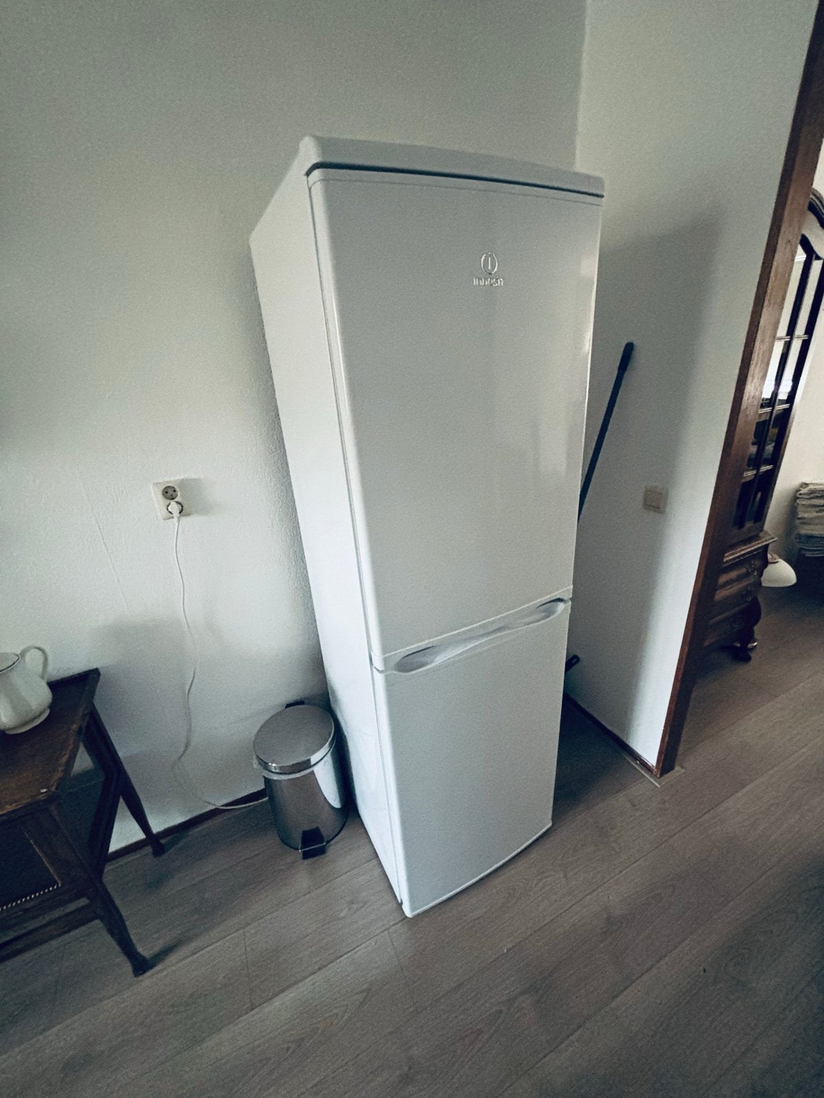 Indesit dubbeldeurs koelkast met vriezer (180x60 cm), Witgoed en Apparatuur, Koelkasten en IJskasten, Ophalen, Gebruikt, 60 cm of meer