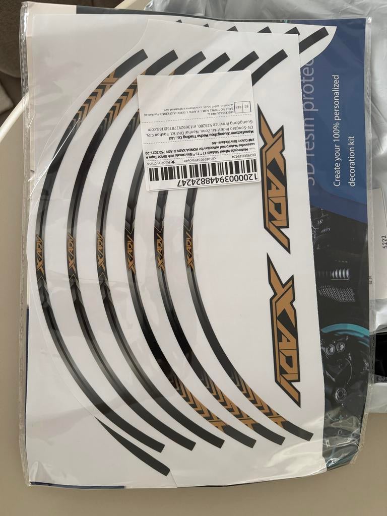 Wielstickers Honda X-ADV 750 goud kleurig, Ophalen of Verzenden
