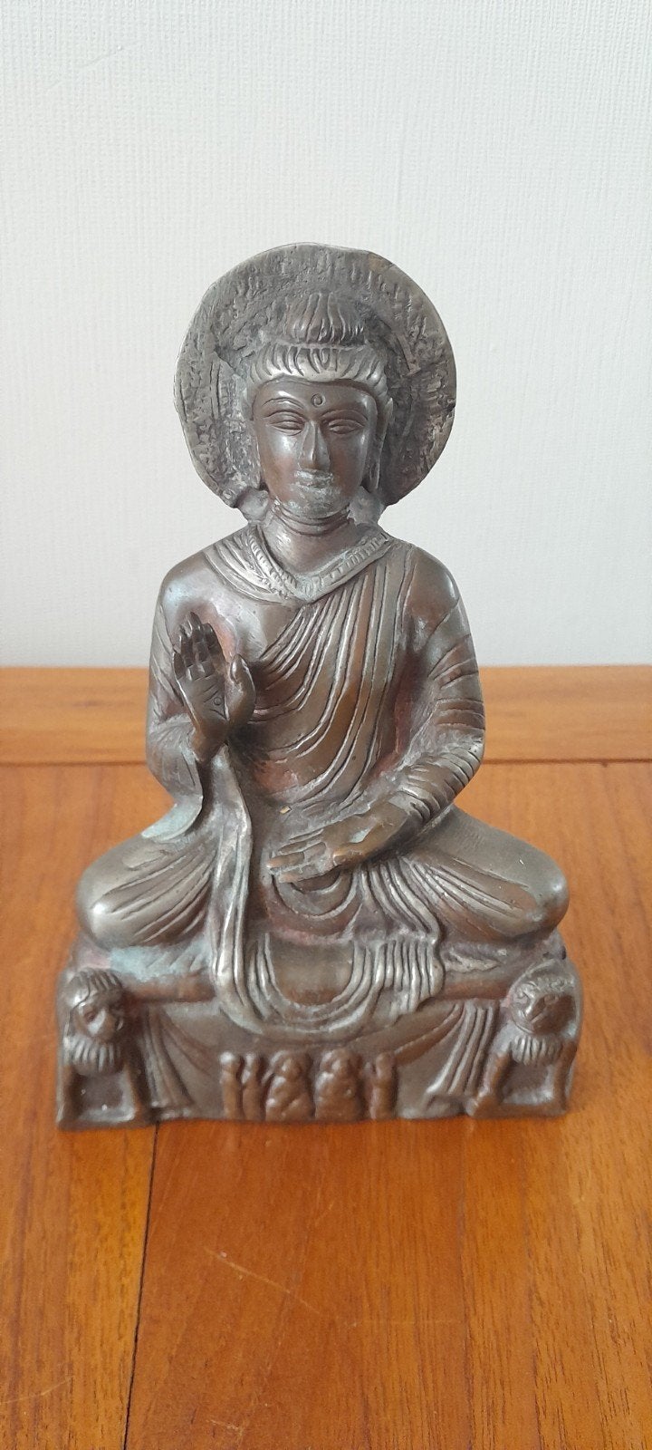 Vintage Boeddha Beeld - Metaal - Made in India, Ophalen of Verzenden