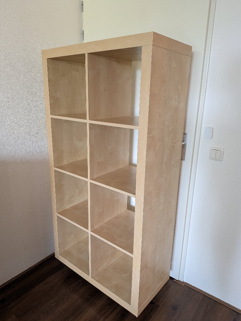 IKEA Kallax Kast Licht Eiken, Ophalen, 100 tot 150 cm, 50 tot 100 cm, Zo goed als nieuw