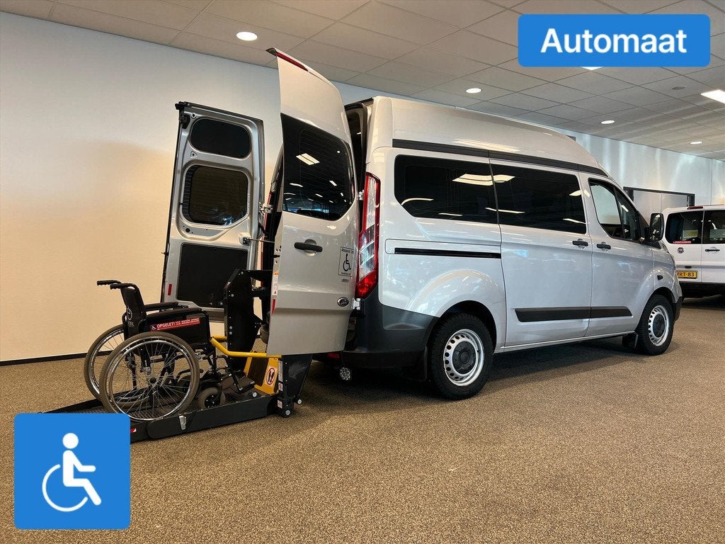 Ford Transit Custom L1H2 Rolstoelbus Automaat (airco achteri, Auto's, Automaat, 12 maanden, Stof, 4 cilinders