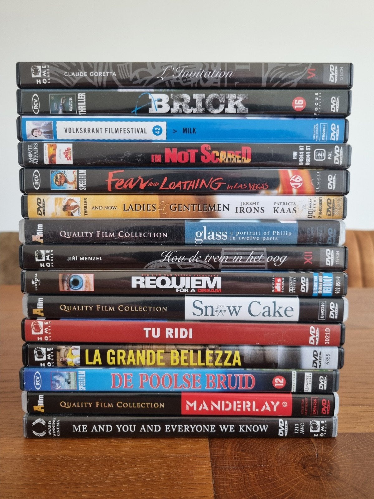 DVD stapeltje van 15 filmhuis en indie films, Overige gebieden, Nederlands, Ophalen of Verzenden, Zo goed als nieuw