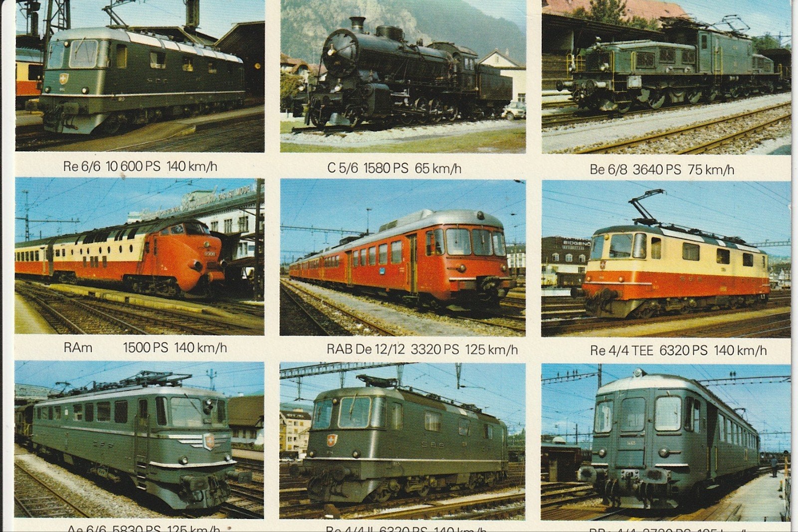 ZWITSERLAND LOCOMOTIEVEN NEDERLANDS/ZWITSERS TEE DIESELTREIN, Ophalen of Verzenden, Zo goed als nieuw, Trein, Kaart of Prent