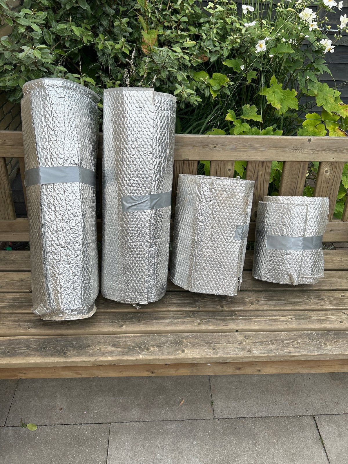 Noppenfolie met aluminiumfolie voor isolatie, Overige materialen, Gebruikt, Minder dan 5 m², Muurisolatie