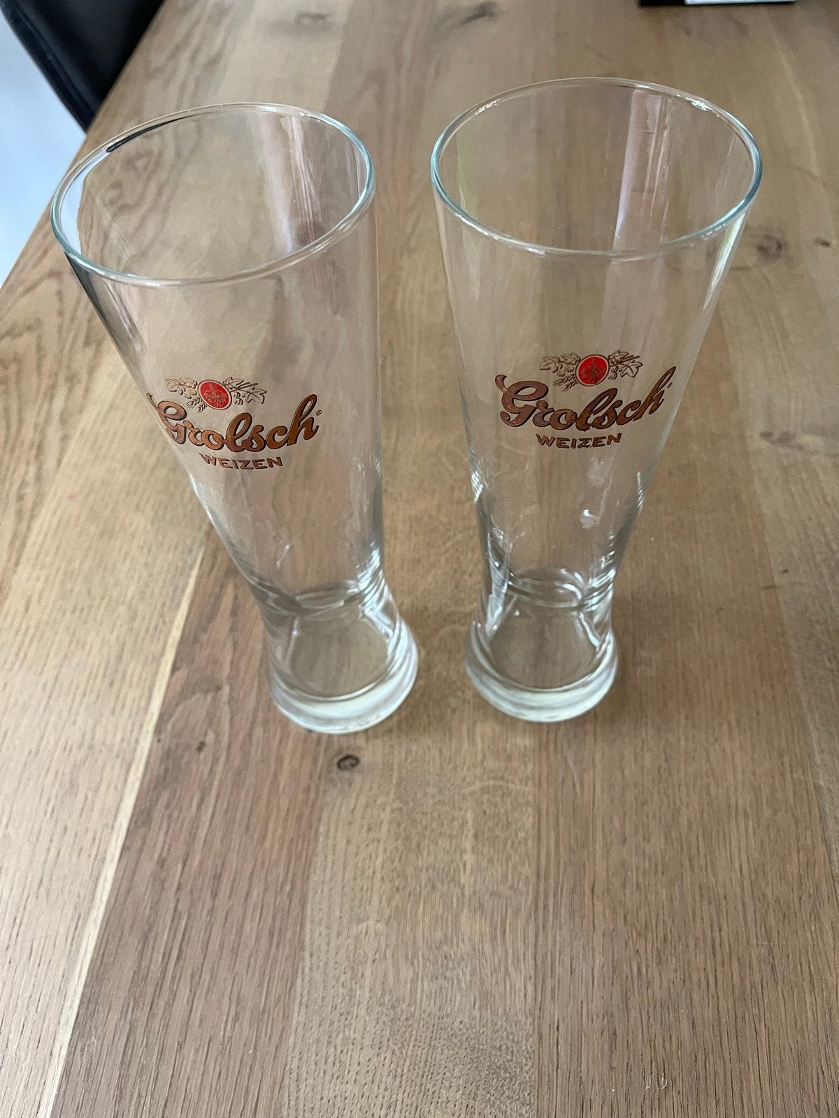 Grolsch Weizen bierglazen - Set van 2, Ophalen of Verzenden, Zo goed als nieuw, Glas of Glazen, Grolsch
