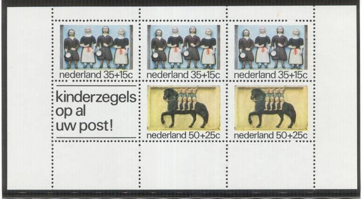 Nederland nr. 1083 Blok Kinderzegels 1975 postfris, Postzegels en Munten, Postzegels | Nederland, Ophalen of Verzenden, Na 1940