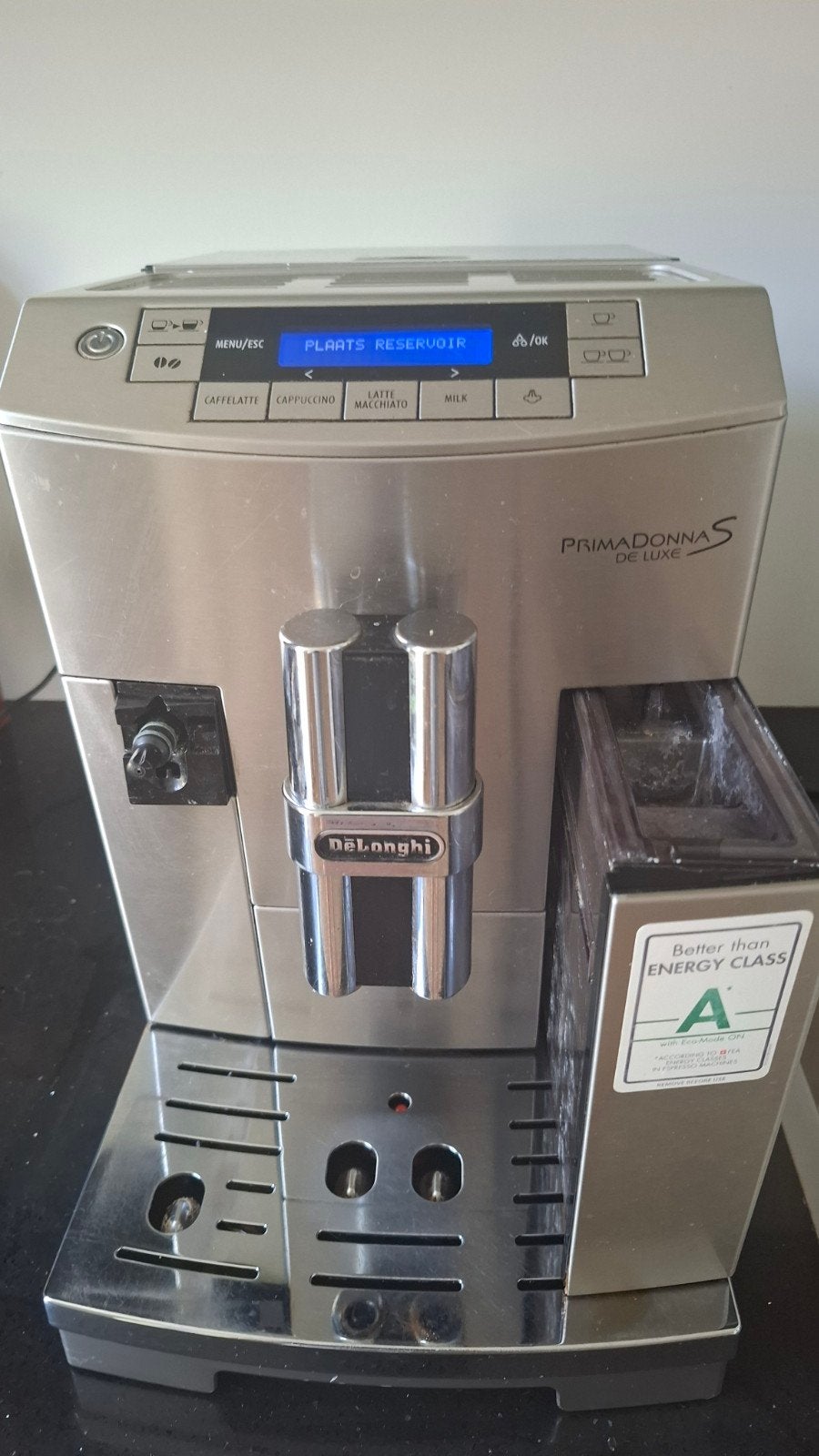 DeLonghi PrimaDonna S De Luxe espressomachine, Witgoed en Apparatuur, Koffiezetapparaten, Ophalen, Gebruikt, Espresso apparaat