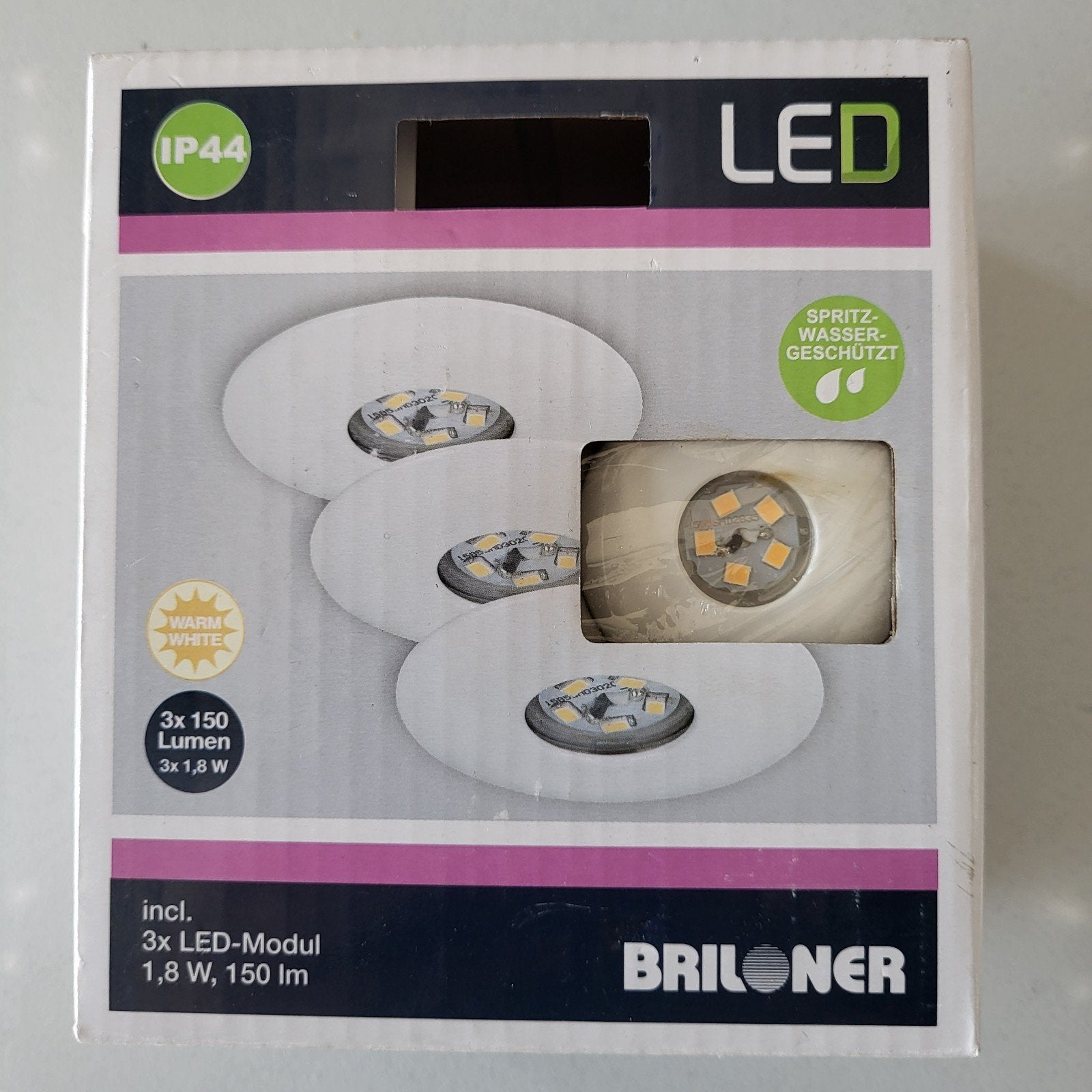 Led inbouwspots wit Briloner 3 x 1,8 watt, Ophalen of Verzenden, Nieuw, E27 (groot), Led-lamp
