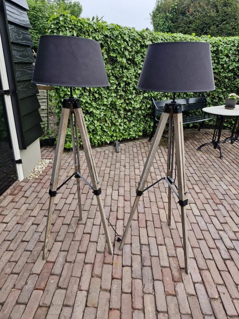 2 staande lampen uitschuifbaar, Ophalen, Zo goed als nieuw, 150 tot 200 cm