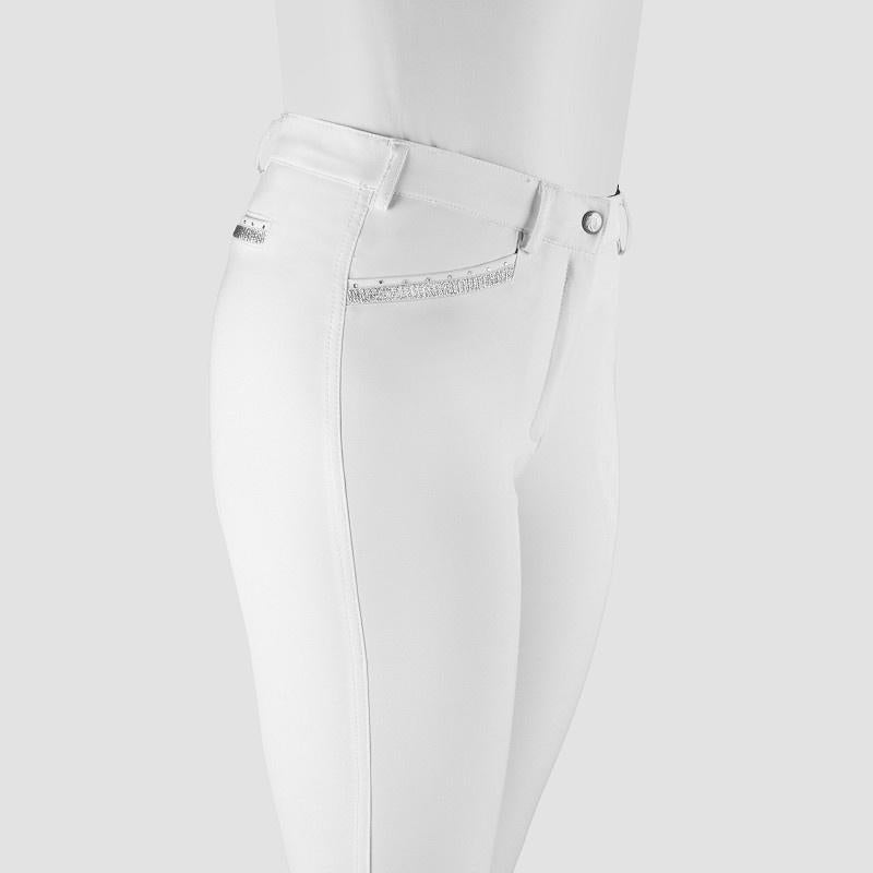 Horka Witte Wedstrijd rijbroek Alexa, Zo goed als nieuw, Kinderen, Dressuur, Onderkleding