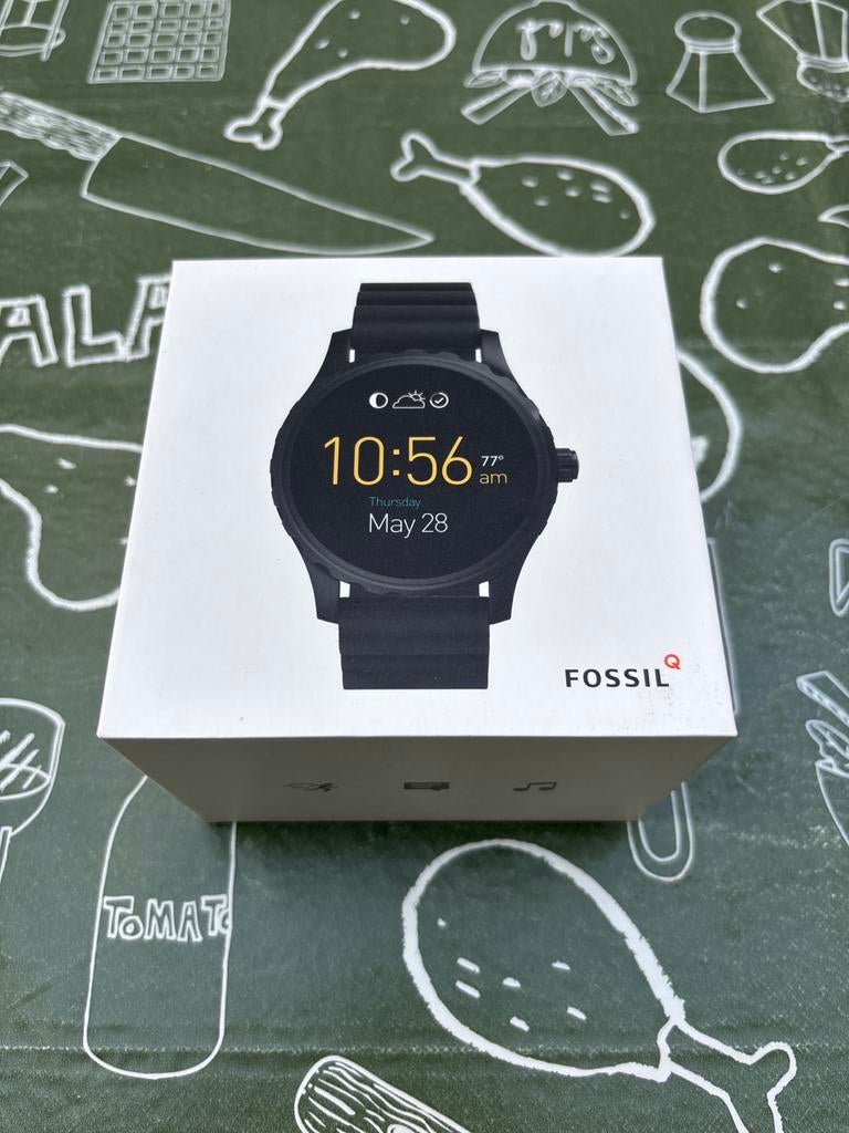 Fossil FTW2107 Smartwatch - Zwart, Android Wear, Gebruikt, Zwart, Ophalen of Verzenden, Afstand