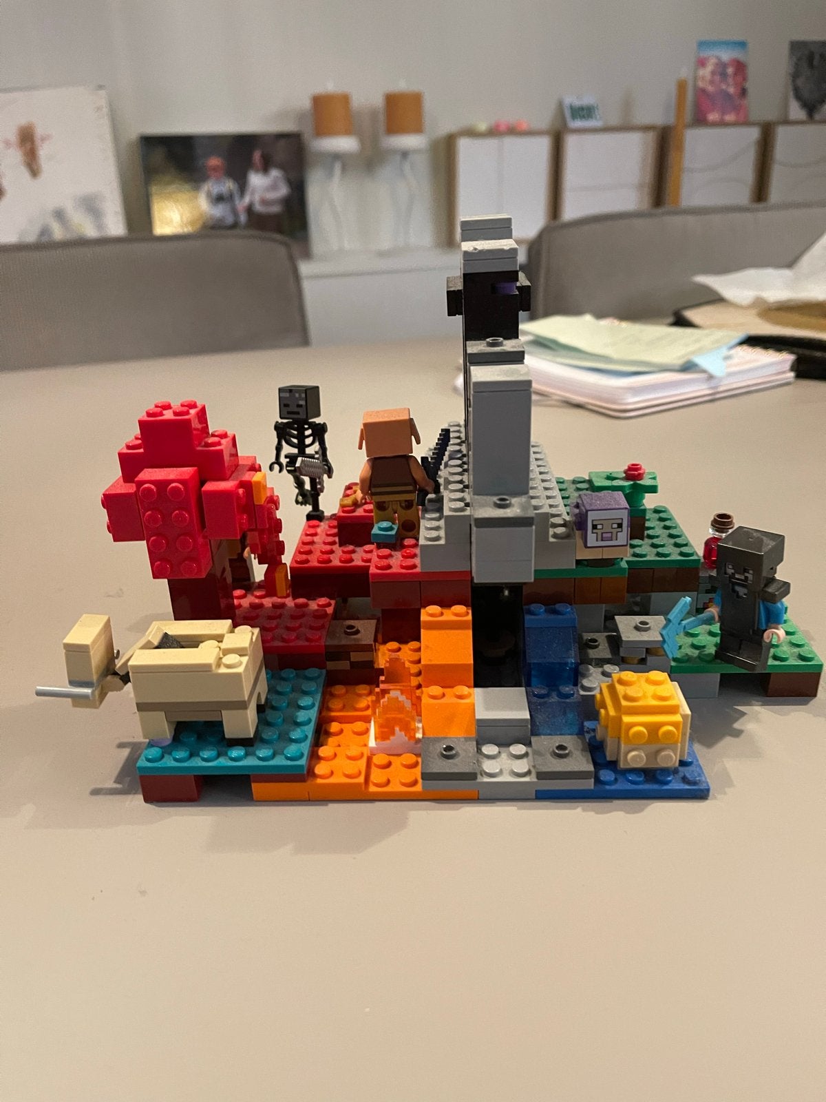 LEGO Minecraft 21172 Het Verwoeste Portaal, Minecraft, Lego, Ophalen of Verzenden, Zo goed als nieuw