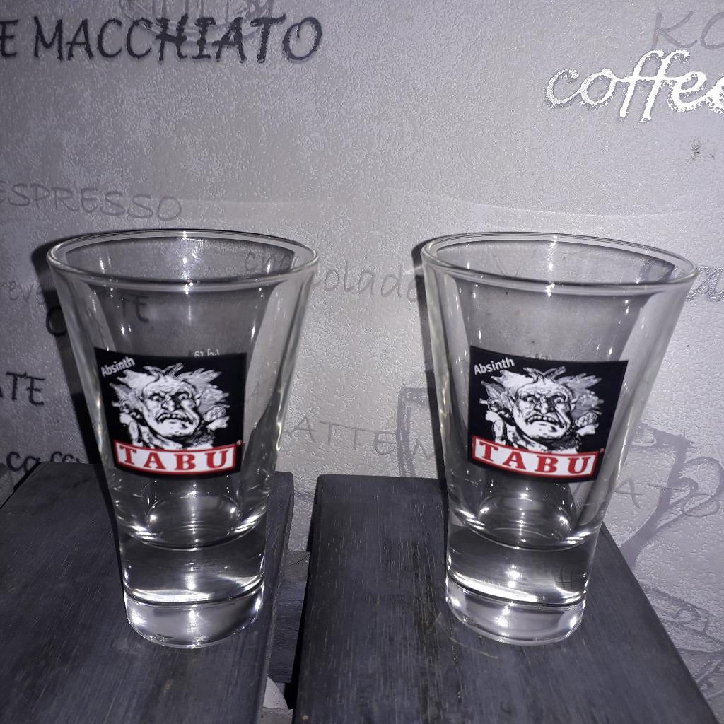Tabu Absinth glazen set van 2, Ophalen, Gebruikt, Overige typen